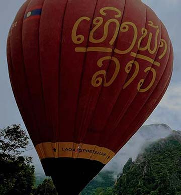 Above Laos Balloon in Vang Vieng