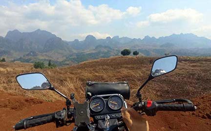 Vang Vieng view from motorbike