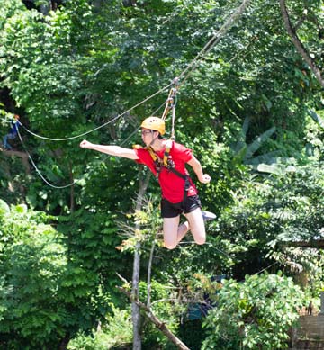 zipline in Vang Vieng